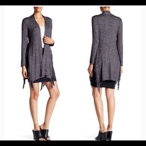 Riller & Fount open front fringe cardigan
